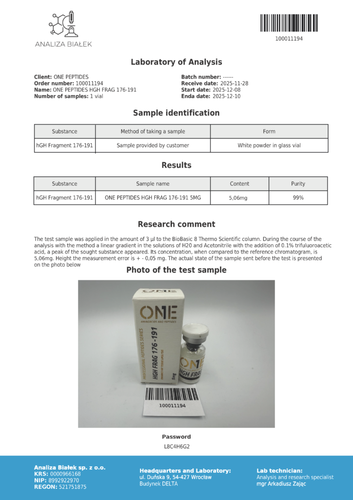 HGH FRAG analiza, badania