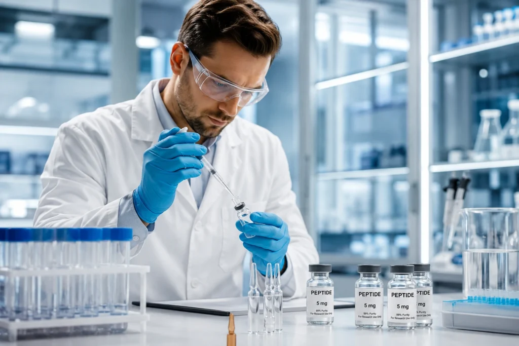 naukowic rozpuszcza peptydy w laboratorium